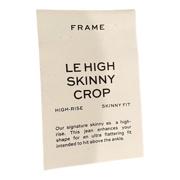 Frame Le High Python Print Ankle Crop Coated Skinny Jeans Size 26 NWT - Picture 6 of 8
